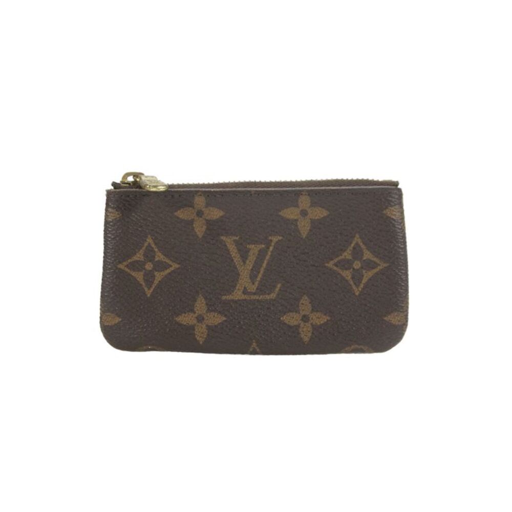 Louis Vuitton Womens Zip Top Monogram Coated Canvas Keychain Coin Wallet Brown